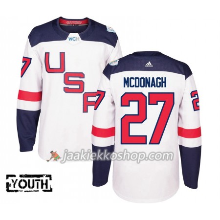 USA Team Pelipaita Ryan McDonagh 27 2016 World Cup Lapsille Valkoinen Premier Paita